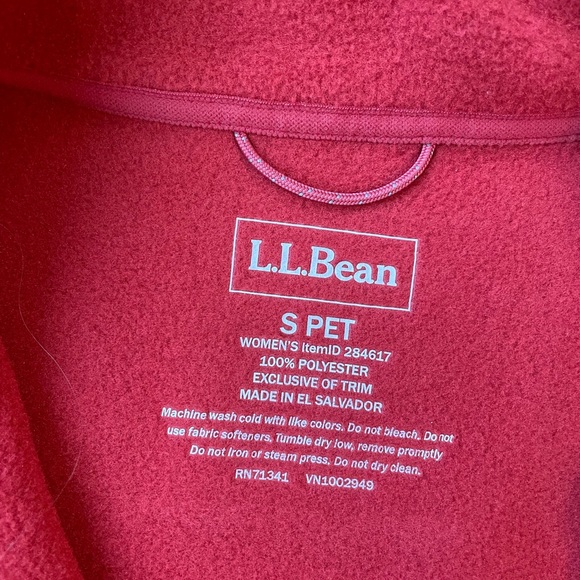 LL Bean Petite Small Woman’s Fleece Vest; Burnt Orange color - Picture 3 of 7